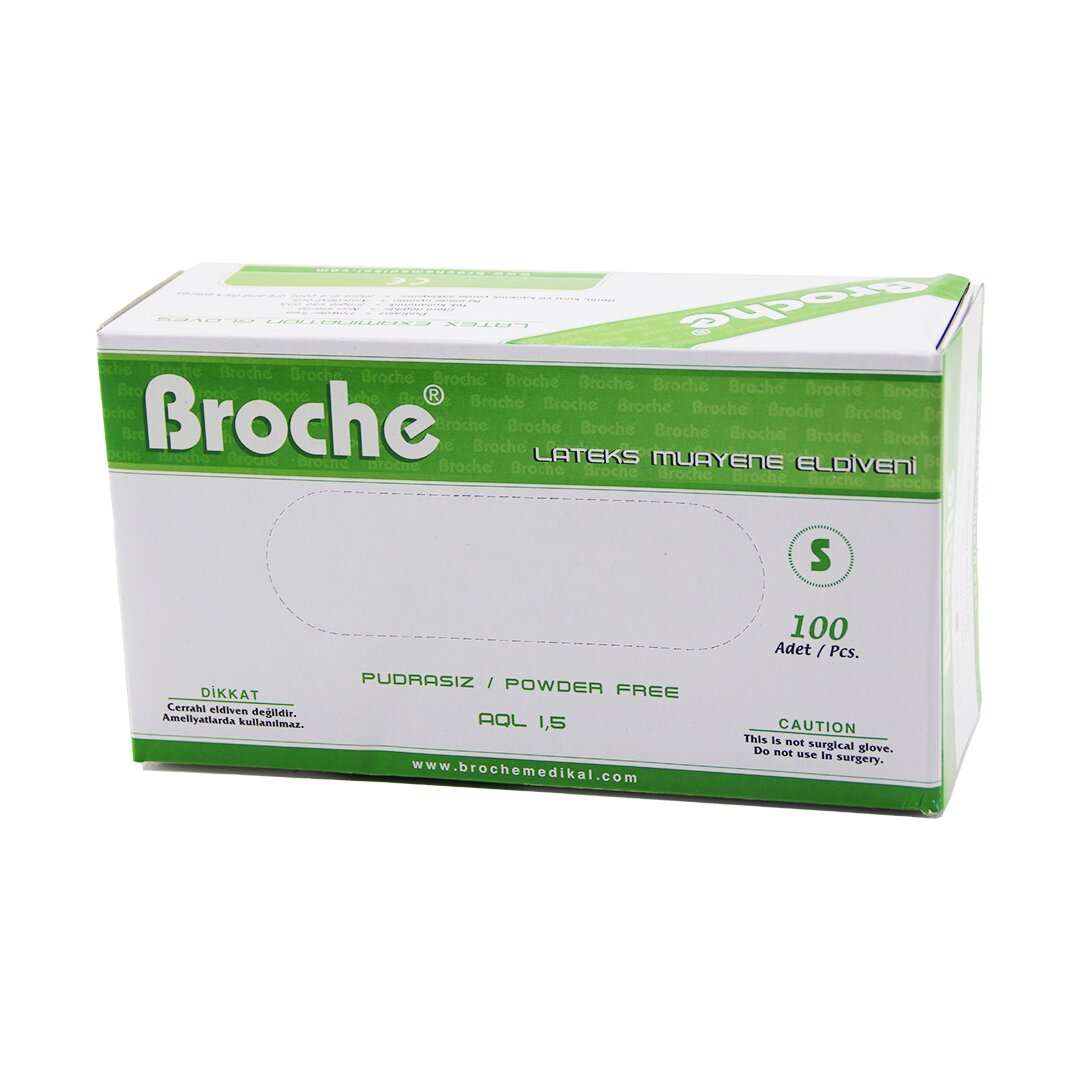 Broche S Pudrasız Muayene Eldiveni 100lü
