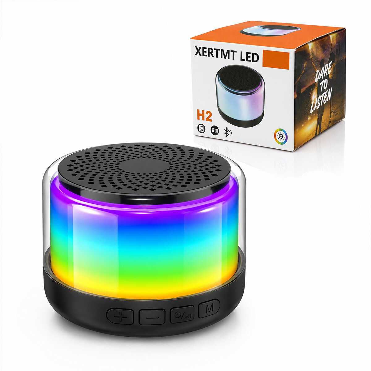 BT - SD - USB Şarjlı RGB Işıklı Bluetooth Wireless Speaker Hoparlör 3 W Pl-4675