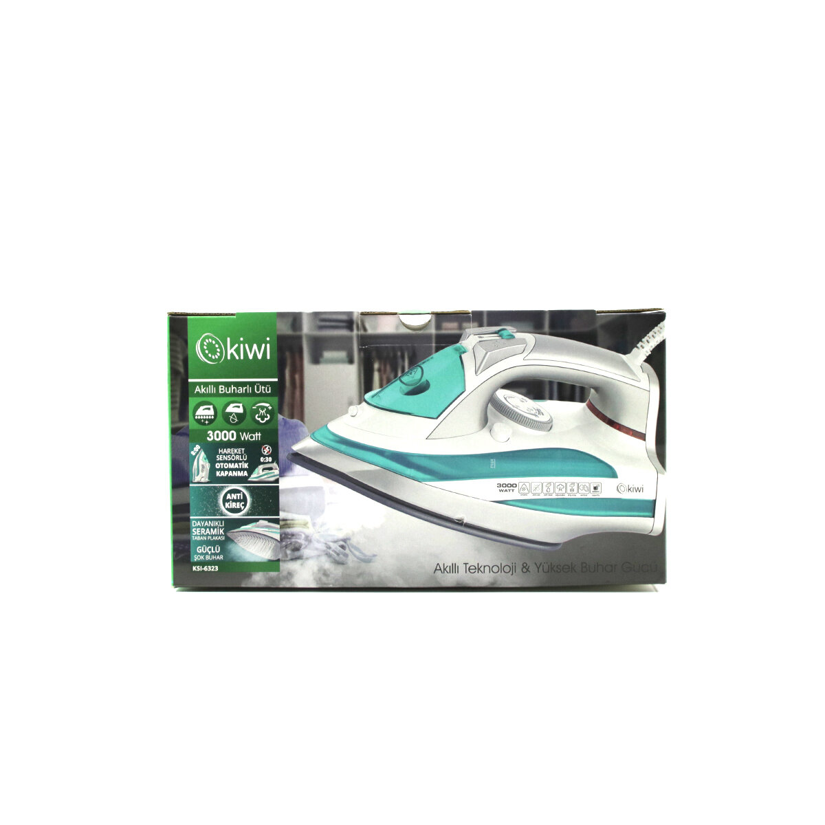 Buharlı Ütü Seramik Taban 3000 W Ksı-6323