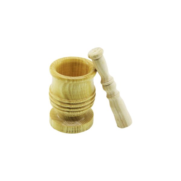 Büyük Boy Lüx Ahşap Havan Sarımsak Dövecek Ç: 8.3 cm--D: 7 cm--Y: 12 cm Fileli Ambalaj