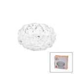 Büyük Cam - Dıamond Kristal Şekil Yuvarlak Küllük Çap: 12.8 cm - D: 5.2 cm