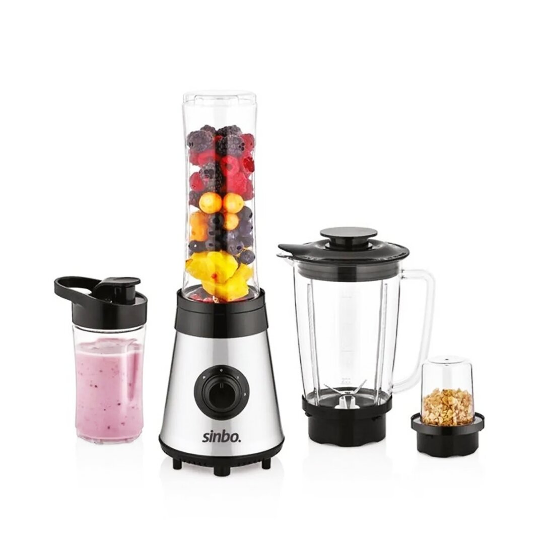 Buz Kırıcı - Kahve Öğütücü Hazneli - Şişeli Çok Amaçlı Smoothıe Blender 800 ml - 500 W Shb-3190