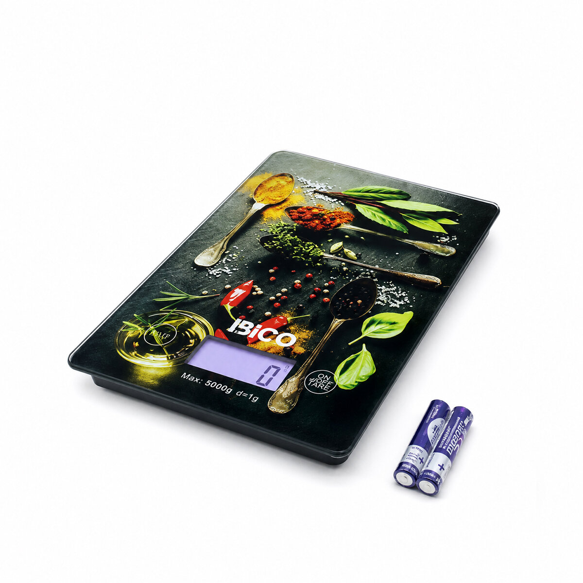 Cam Mutfak Tartısı Terazi LCD Ekran 5 kg/1 gr Pilli Gr/Oz/Ml/Ib Ölçüm İ11-028