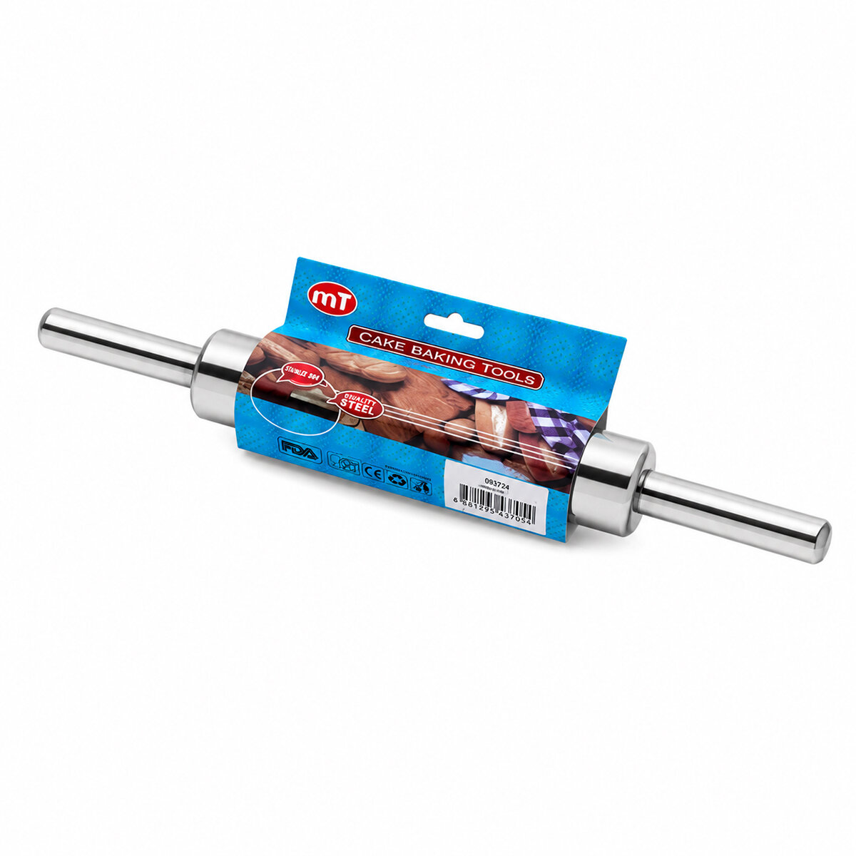 Çelik Metal Merdane - Hamur Rulosu 40 cm
