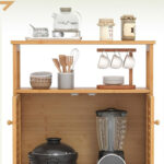 Çok Amaçlı Dolap Ahşap Bambu Organizer Raflı 66x33x85cm