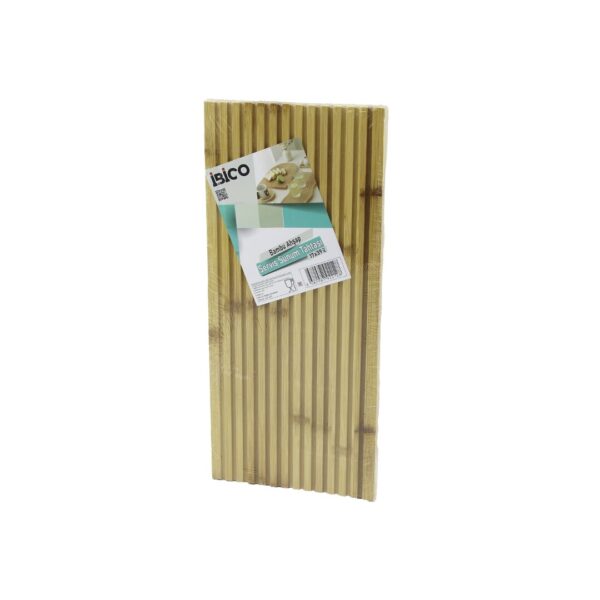 D.gen Düz Kanallı Çift Taraf - Düz - Kanallı Ahşap Bambu Servis Sunum Tahtası 17 X 39 X 1.5 cm