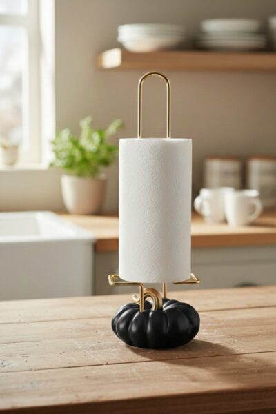 Dekoratif Siyah Kabaklı Havluluk 34x12 cm