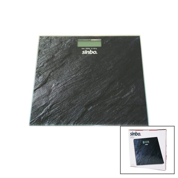 Dijital - Pilli Cam Banyo Baskülü LCD Ekran - Sıcaklık Göstergeli 180 kg/50 gr 26x26cm Sinbo Sbs-4450
