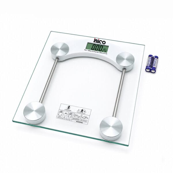 Dijital - Pilli Kare Banyo Baskül Terazi Tartı LCD Ekran 180 kg/0.1g 30x30cm İ11-025