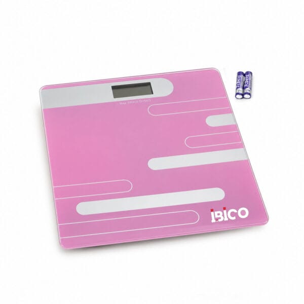 Dijital - Pilli Renkli Cam Banyo Baskül Terazi Tartı LCD Ekran 180 kg/50 gr 26x26cm İ11-024
