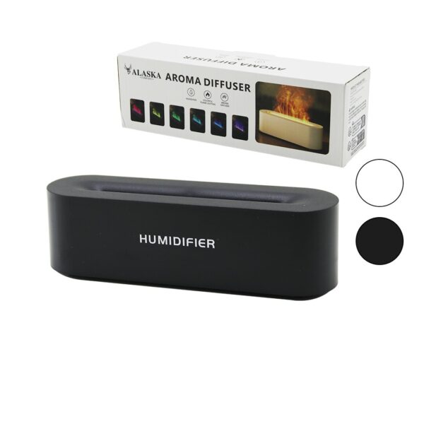 Dikdörgen 150 ml USB Şarjlı - Renkli Ledli Işık Hava Nemlendirici Buhar Makine - Koku Giderici
