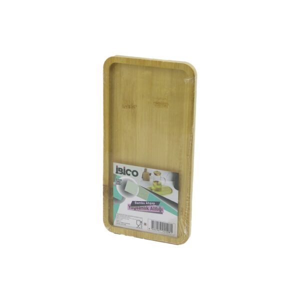 Dikdörtgen Ahşap Bambu Yağdanlık Altlık Mini Tepsi 12 X 23.4 X 0.8 cm