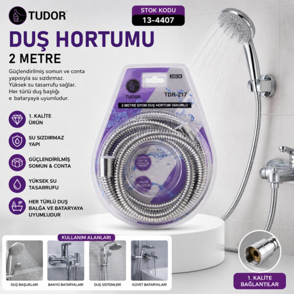 Duş Hortumu 200 cm Vakumlu Ambalaj