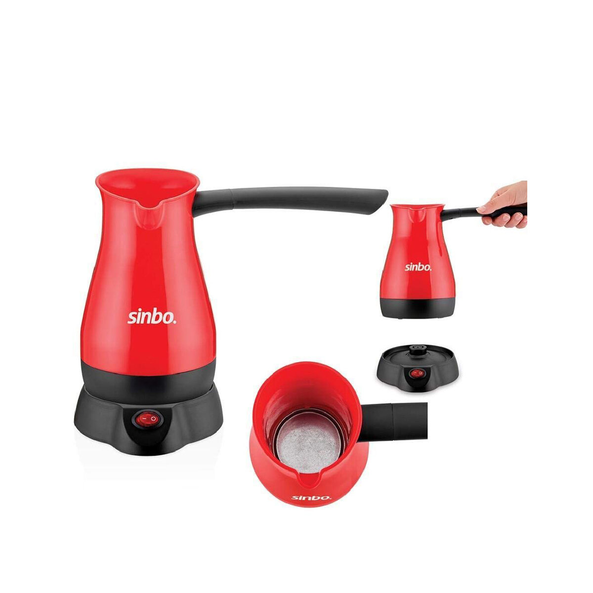 Elektrikli Cezve Pls. Türk Kahve Makine Çelik Gizli Rezistans 700 W 5 Fincan - 400 ml Scm-2948