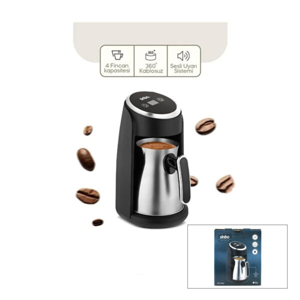 Elektrikli Türk Kahvesi Makinesi 4 Fincan Sesli Uyarı - Taşma Önleyici Sistem Scm-2984
