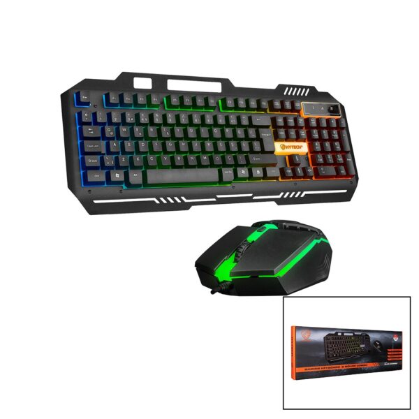 Everest Hkm-X86 Quin Gökkuşağı Işıklı USB Kablolu Klavye - Mouse Set 150 cm Kablo