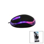 Everest Km-6809 Kablolu USB - Işıklı Siyah Optik Mouse 1200 Dpı Vakumlu Ambalaj 110 cm Kablo