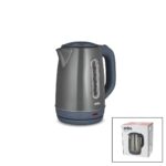 Gri Çelik Kettle Su Isıtıcısı Kablosuz Kullanım 1.8 lt 360 Derece Dönebilme Otomatik Kapanma Sk-8031