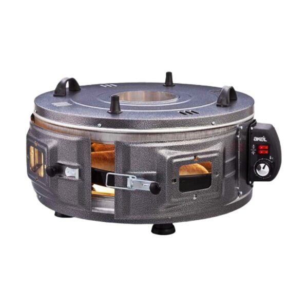 Gross Yuvarlak Davul Fırın Standart Ayarlanabilir Termostat - 50°c-320°c 1300 W - 53 cm Alüminyum Tepsi Ön - Üst Gözetleme Camı