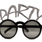 Gümüş Simli Party Yazılı Parti Gözlüğü Show 15x7 cm