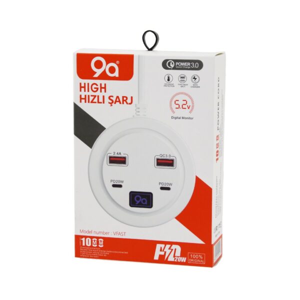 Hıgh Power 3.0 Vfast Ky-100 Çoklu - 4 Lü Hızlı Şarj Seti 2ad -Pd20w - Type-C - 2.1a + Qc3.0 - USB 2.4 W