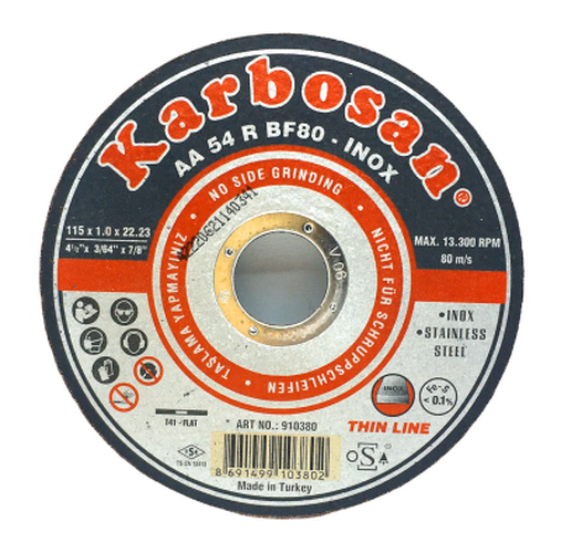 İnox Metal Kesici Disk 115mmx1.0x22