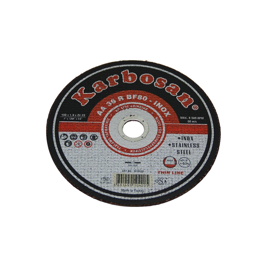 İnox Metal Kesici Disk 180mmx1.9x22