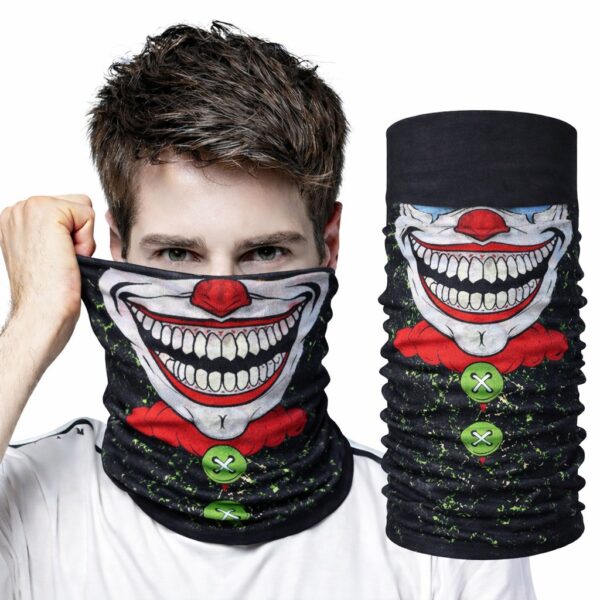 Joker Yüz Baskılı Baf Bandana - Çok Amaçlı Boyunluk Bandana 2 No