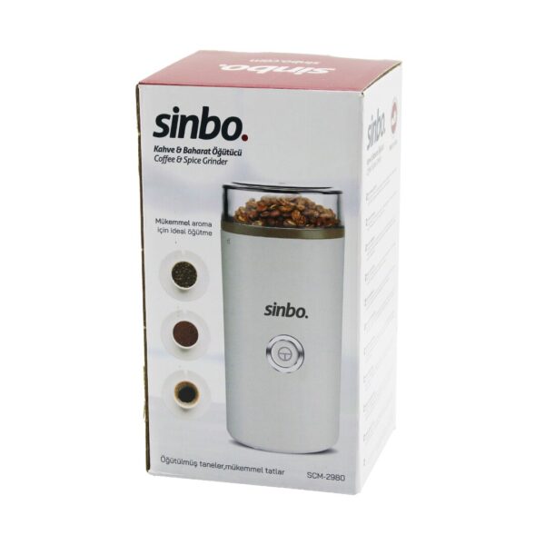 Kahve - Baharat Öğütücü Makine 2 Bıçaklı Çelik Öğütme Haznesi 70 gr Öğütme AC Motor - 180 W Scm-2980