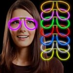 Karanlıkta Parlayan Fosforlu Glow Gözlük Fosforlu Renkli Gözlük 6 Adet