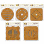 Kare - 16.4x16.4cm - Yuvarlak:16.4cm Mıx Desen Bambu - Ahşap Nihale - Herhangi Bir Model Gönderilir