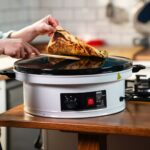 Katmer - Yufka Sacı Termostatlı - Standlı 3000 W Emaye Kaplı Geniş Üst Yüzey 53 cm Genişlik At-111b