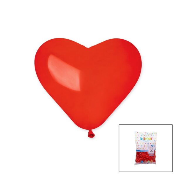 Kırmızı Kalp Balon 10 İnç - 25 cm - 100pcs