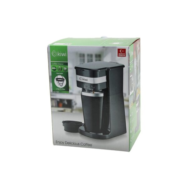 Filtre Kahve Makinesi Elektrikli 700 W 400 ml - Portatif Çelik Bardak - 2-Saat Sıcak Tut Yıkanır Filtre Kcm-7505t