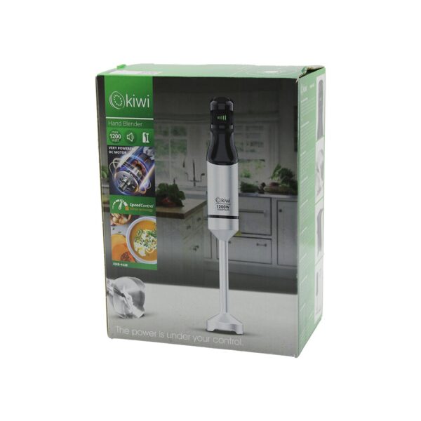 Kiwi Khb-4438 Çubuk El Blender 1200 W Değişken Hız Kontrol Düğmesi Güçlü DC Motor Çelik Bıçak Krom Kaplama Gövde