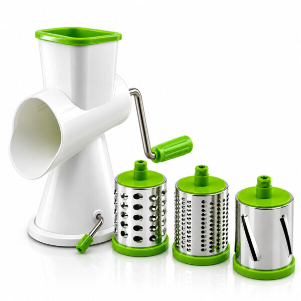 Kollu - Çevirmeli Değirmen - Rende Doğrayıcı Set Dilimleme Aparatı - Kalın-İnce Rende Ur-3369