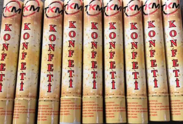 Konfeti Karnaval Metalik Renkli 30 cm