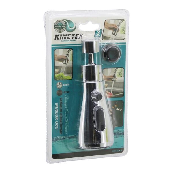 Krom 360 Derece - 3 Mod Yağmur Püskürtme Borulu Kubar Musluk Ucu Ktx-3289