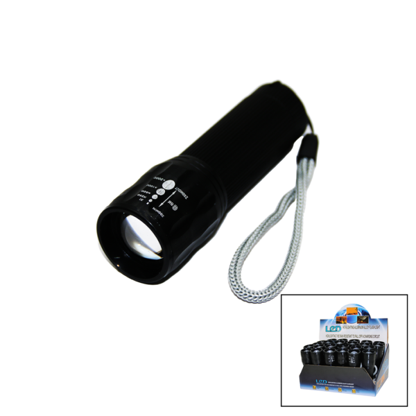 LED Gold Orıon Hıghlıghtıng Aluminum Flashlight Pilli Zoomlu El Feneri Metal Kasa