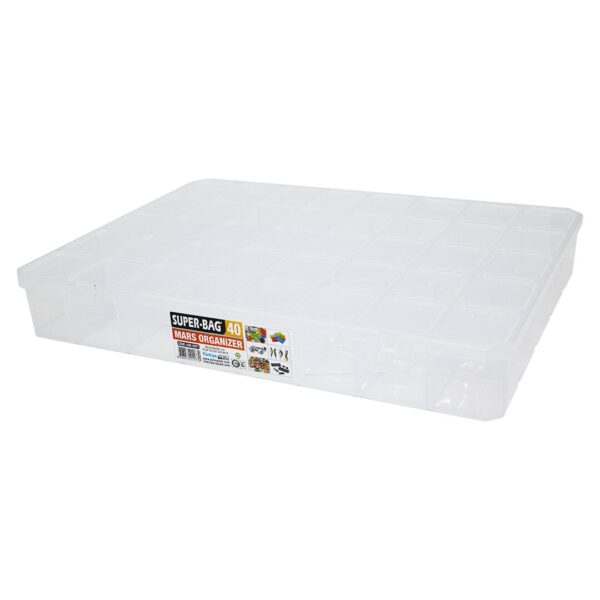 Mars 40 Bölmeli Şeffaf Organizer Box 39x30x55cm
