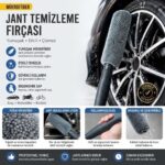 Mikrofiber Jant Temizleme Fırçası Yumuşak Çizmez Saplı Araba Motosiklet Lastik Yıkama Bakım Süngeri