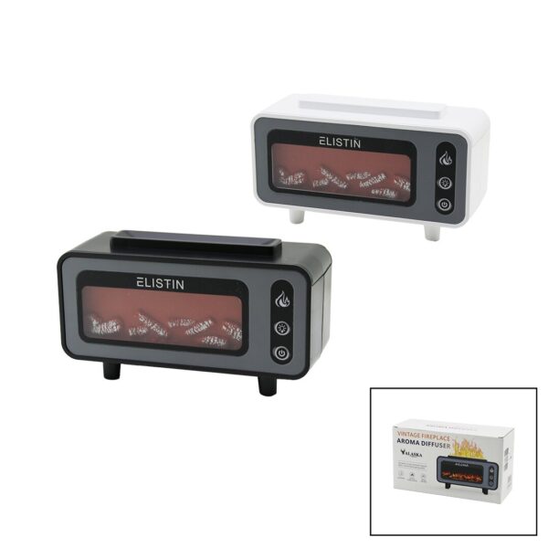 Mini Şömine 200 ml USB Şarjlı - Işıklı Hava Nemlendirici Buhar Makine - Koku Giderici 4.5 W