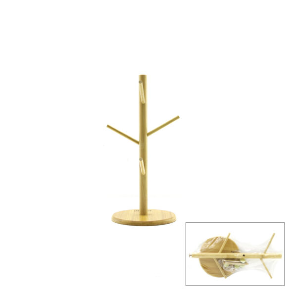 Mix Altlık - Yuvarlak - Kare Bardak - Fincan Asacak Bambu - Ahşap 35 cm