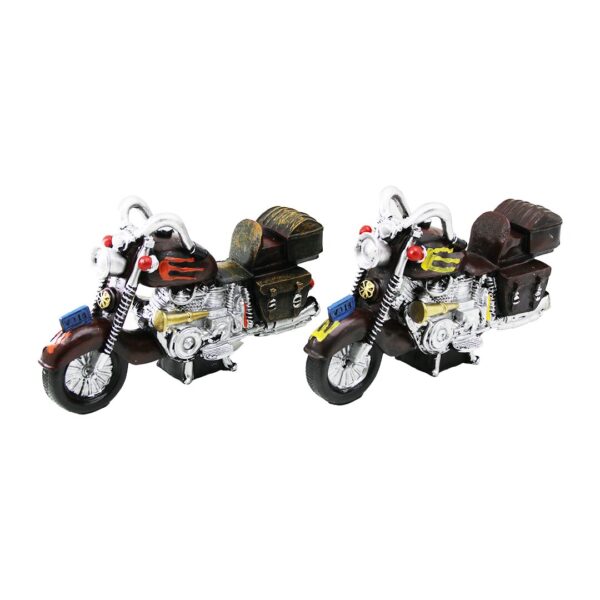 Motorsiklet Vintage Dekoratif Biblo - Kumbara Renkli 25 cm Reçine