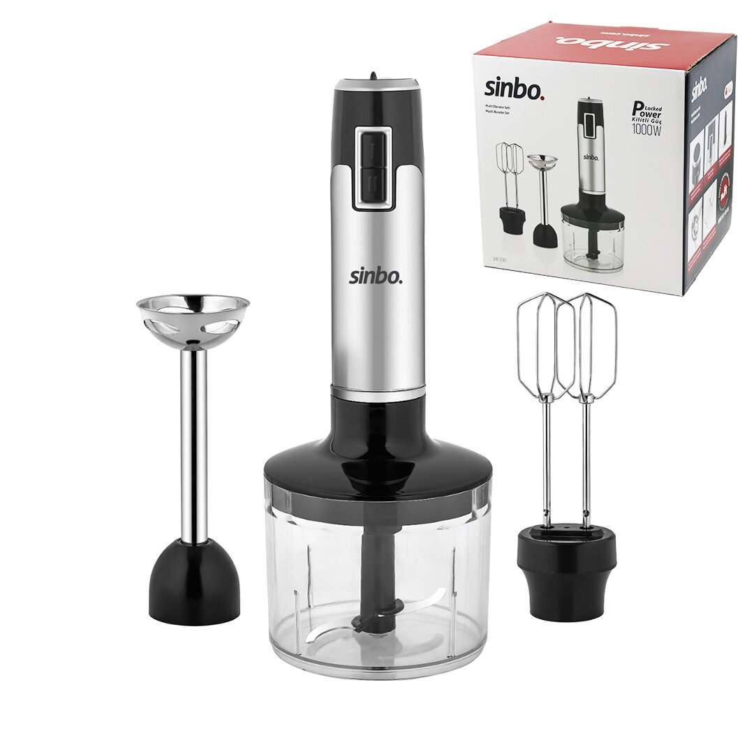 Multi Turbo El Blender Seti Ayarlanabilir Kademe Hız 700 ml Hazne Shb-3181