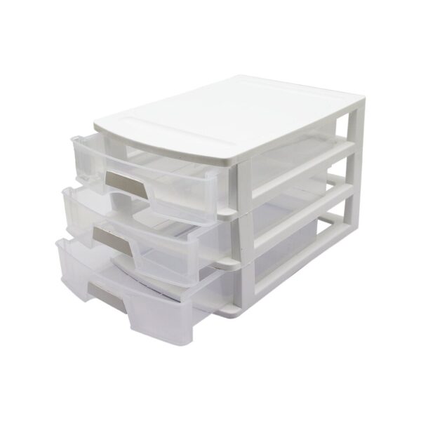 No:3 Çekmece 3 Katlı 35x25.4x22.6cm Siyah veya Beyaz Gönderilir
