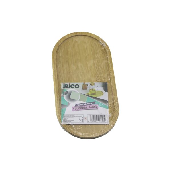Oval Ahşap Bambu Yağdanlık Altlık Mini Tepsi 12 X 23.3 X 0.8 cm