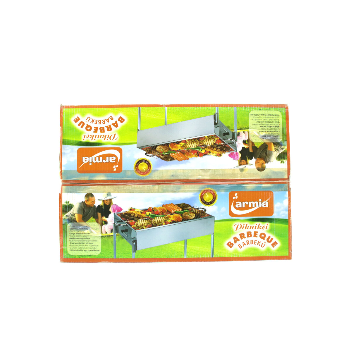 Paslanmaz Mangal Portatif Ayaklı - Standlı 70 cm