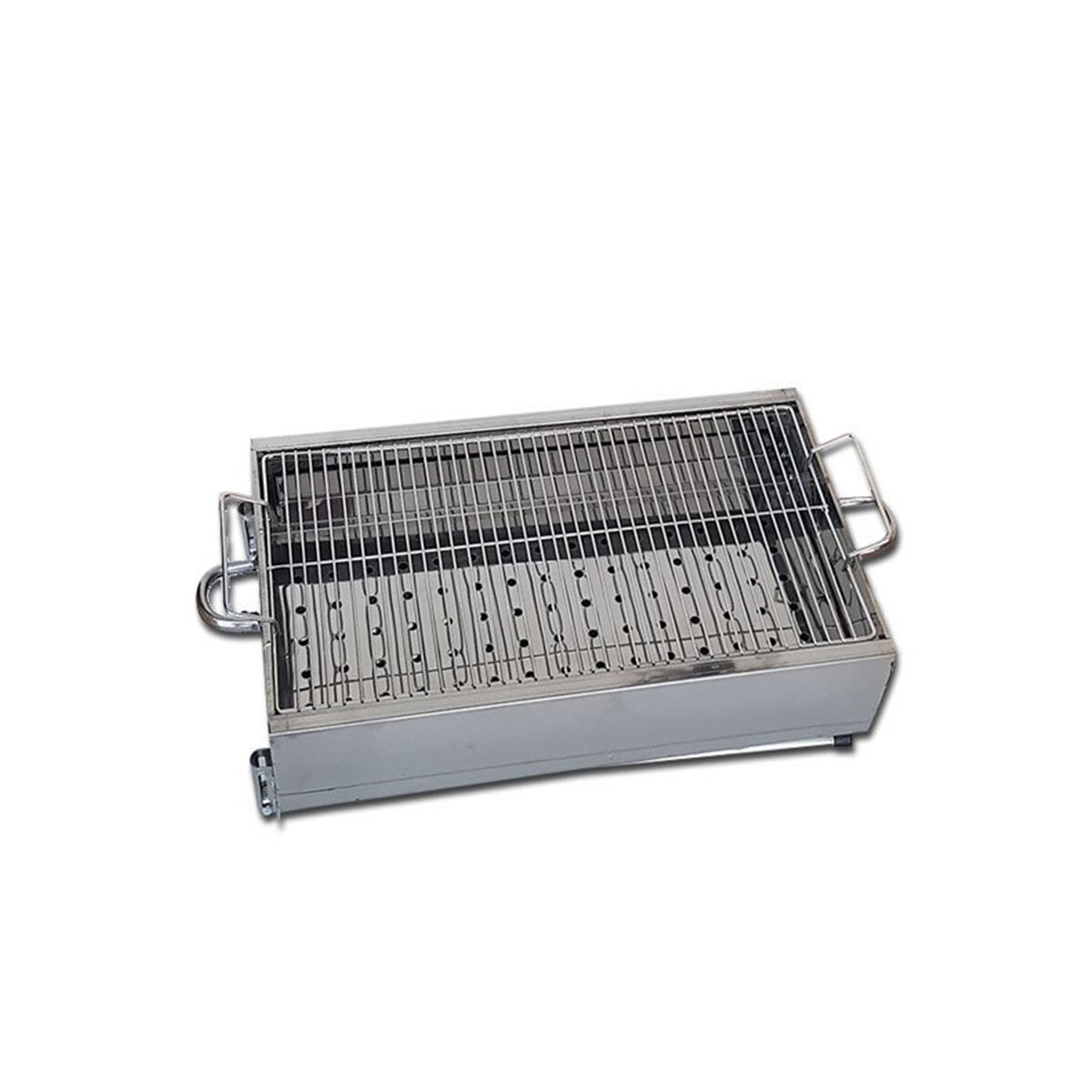 Paslanmaz Mangal Portatif Ayaklı - Standlı 70 cm