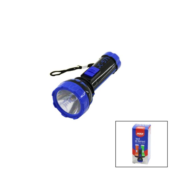 Pilli Mini - 11.2 cm LED El Feneri 75lümen Output: 1.5 V Renkli Plastik